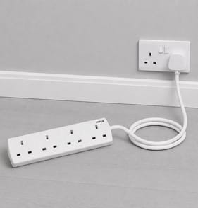 Pifco Extension Socket 2m - 4 Way Gang