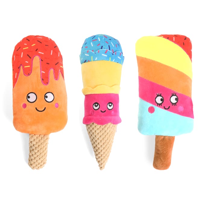 My Pets Summer Plush Dog Toy - Ice Cream Assorted