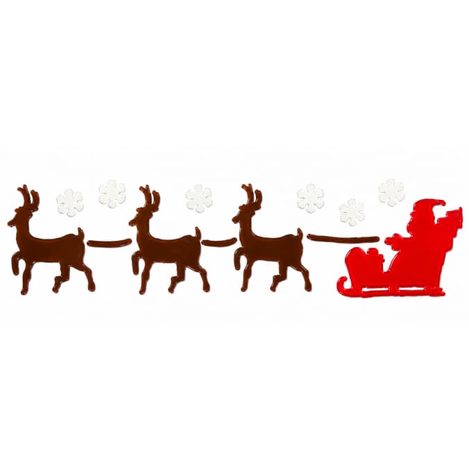 Festive Feeling Christmas Reusable Gel Window Stickers
