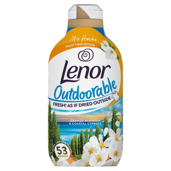 Lenor Mrs Hinch Vacay Vibes Outdoorable Fabric Softener 53 Washes - Orange Blossom & Coastal Cypress