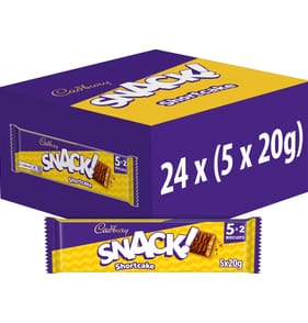 Cadbury Snack Chocolate Shortcake Biscuit 100g x24