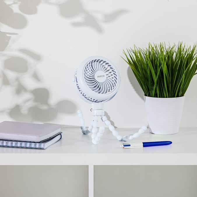 Pifco Flexi Grip Fan 4.5W - White