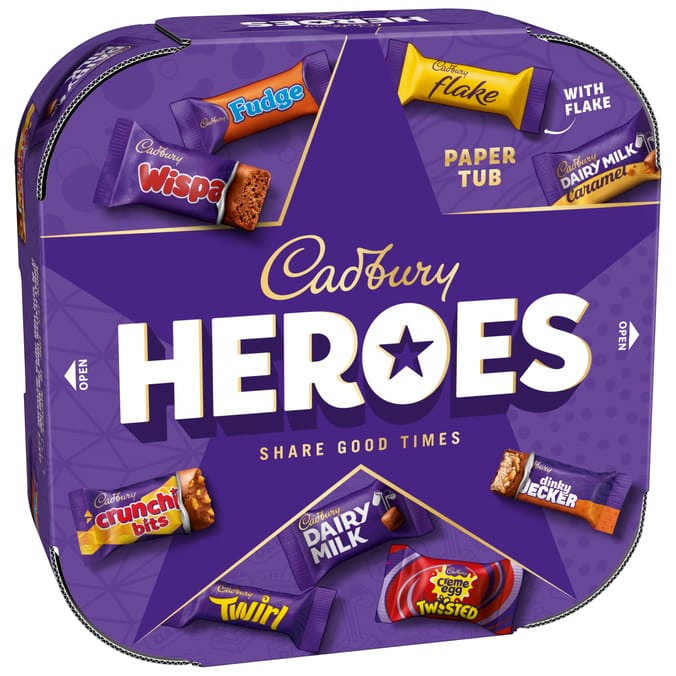 Cadbury Heroes Chocolate Assortment Tub 500g