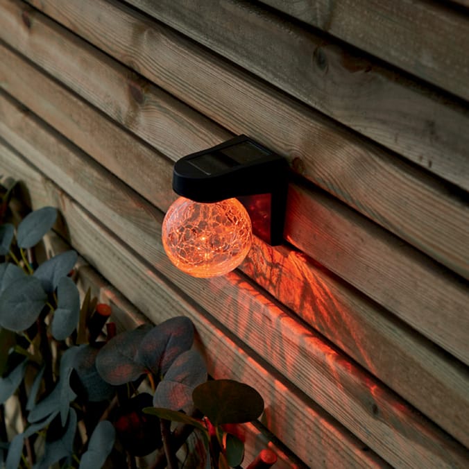 Firefly Colour Changing Crackle Ball Solar Fence Light