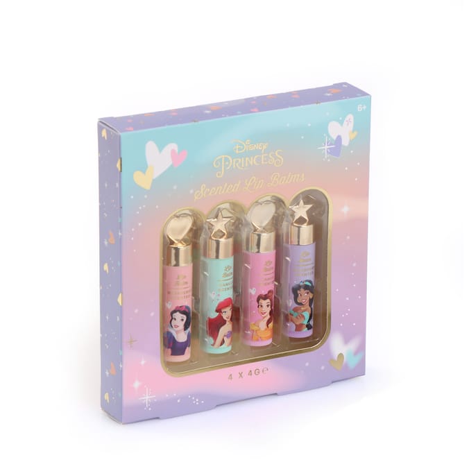 Disney Princesses Lips Disney Princess Scented Lip Balms 4 Pack | Home Bargains