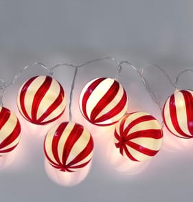 Festive Feeling 10 Warm White LED Candy String Light - Balls