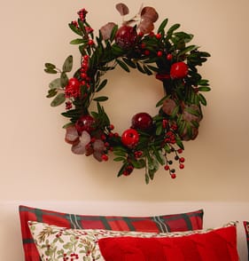 Winter Charm 60cm Pomegranate & Apple Christmas Wreath