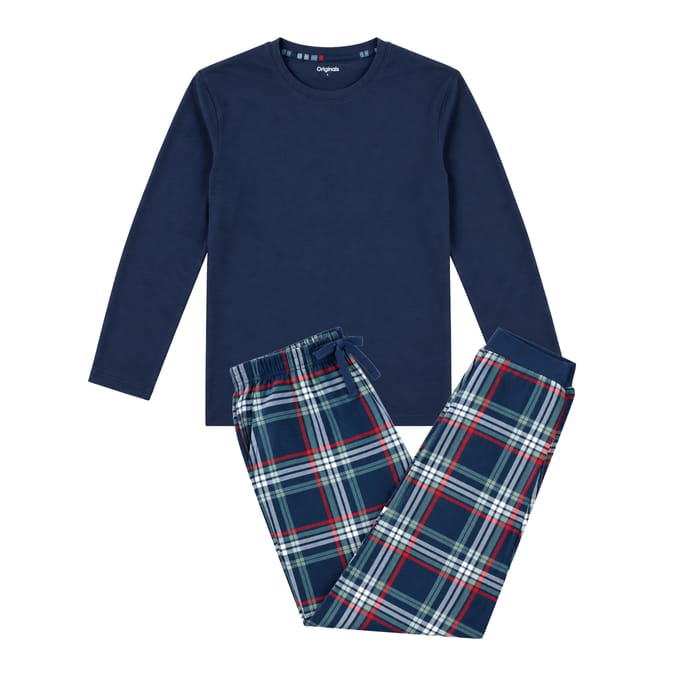 Originals Mens Navy Flannel Pyjamas