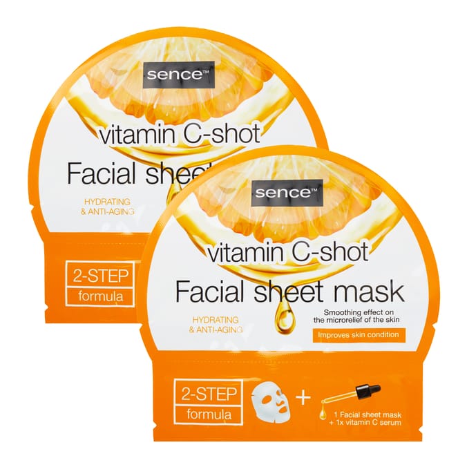 Sence Vitamin C Shot Facial Sheet Mask x2