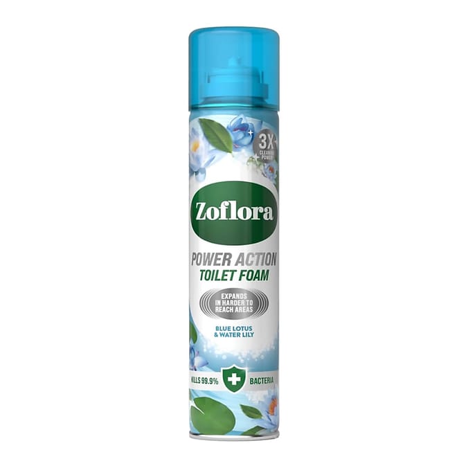 Zoflora Power Toilet Foam 300ml - Blue Lotus & Waterlily