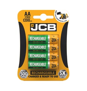 JCB AA Rechargeable Batteries 4 Pack