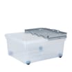 Wham 30L Plastic Storage Box with Wheels & Folding Lid