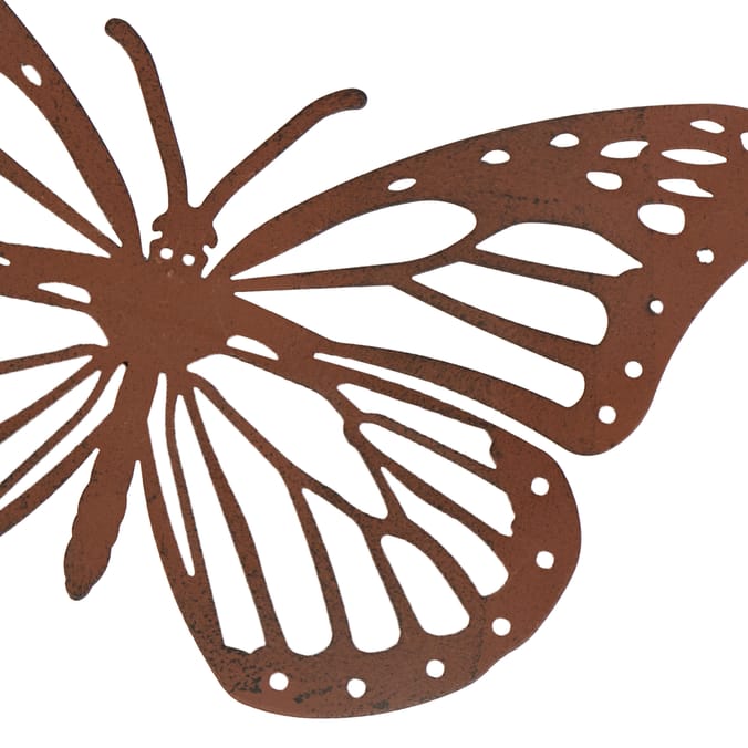Jardin Set of 3 Rusty Butterflies Wall Art