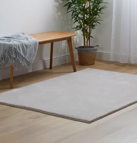 Home Collections Faux Fur Rug - Beige