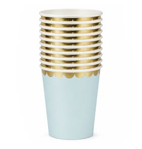 Let's Party Scalloped Paper Cup 10 Pack - Blue