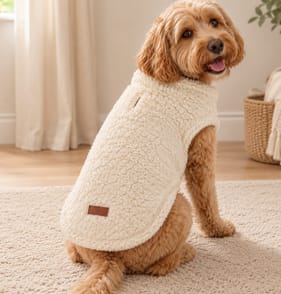 My Pets Teddy Fleece Cream Dog Coat