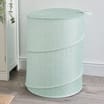 Home Pop-Up Laundry Basket - Light Green Stripes