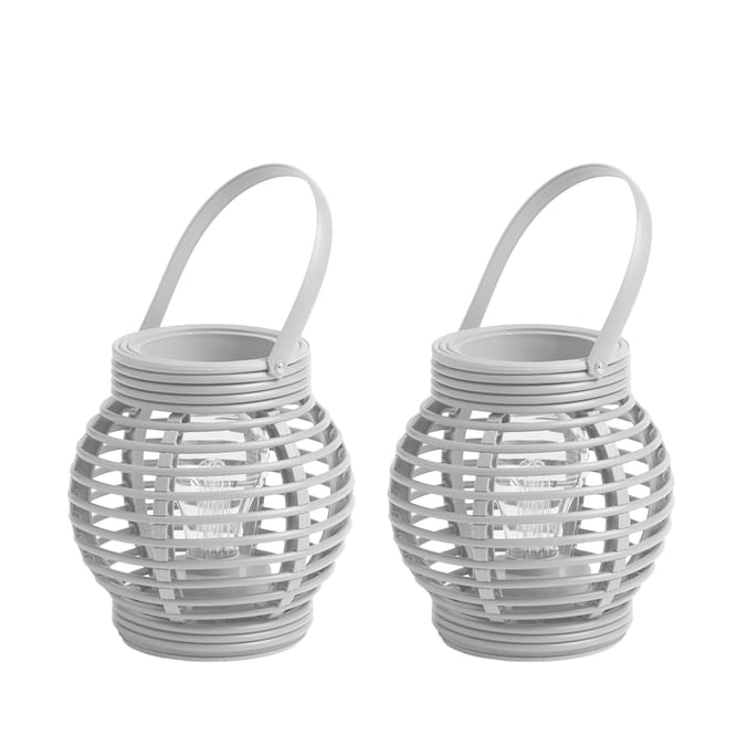 Home Collections 2 LED Lanterns - Grey