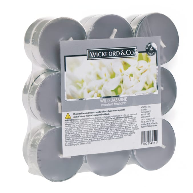 Wickford & Co. Scented Tealights 18 Pack - Wild Jasmine