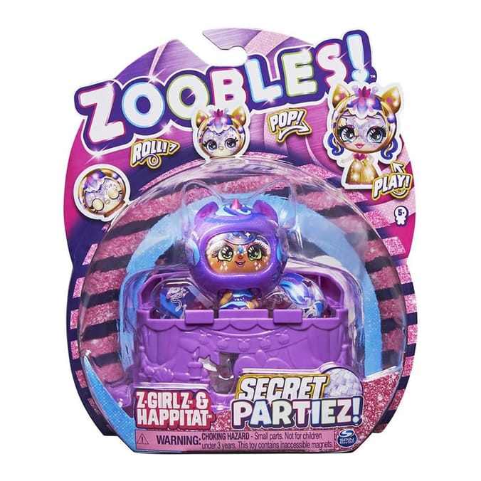 Zoobles Secret Partiez Z-Girlz & Happitat Figure