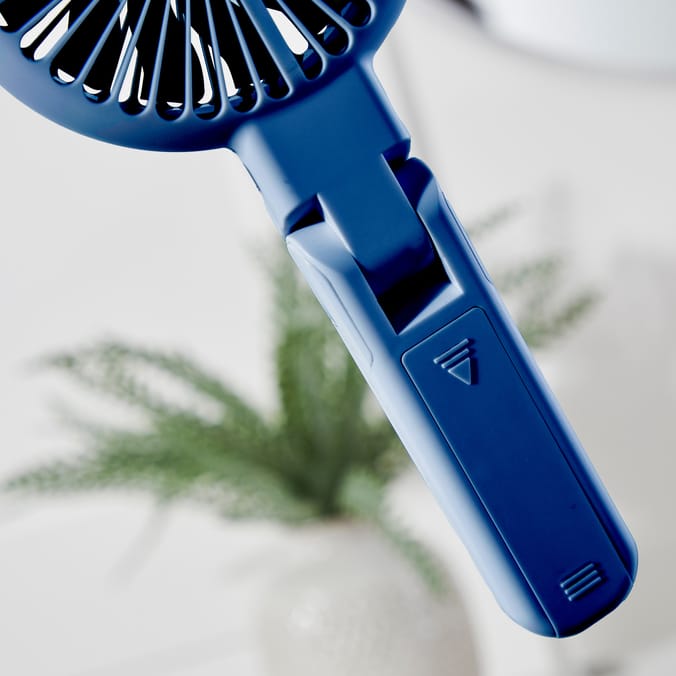 Pifco 2-In-1 Rechargeable Handheld Fan - Blue