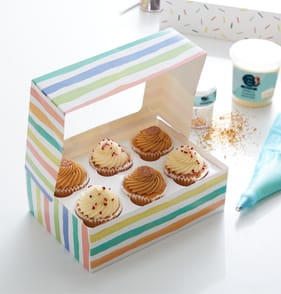 Jane Asher Cupcake Boxes Holds 6 Cupcakes 4 Pack