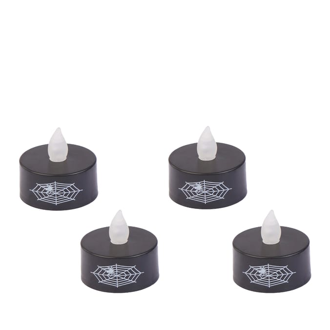 Haunted House LED Flickering Tealights 4 Pack