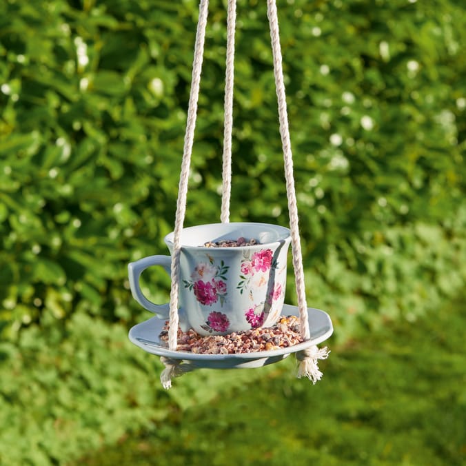 Jardin Ceramic Tea Cup Bird Feeder