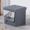 Home Collections Small Linen Folding Ottoman