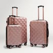 Salisbury Embossed Quilted Shell Suitcase Set Of 3