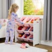 Liberty House Toys Kids 9 Bin Storage unit - White & Pink
