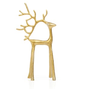 Winter Luxe Metal Reindeer Decoration - Gold