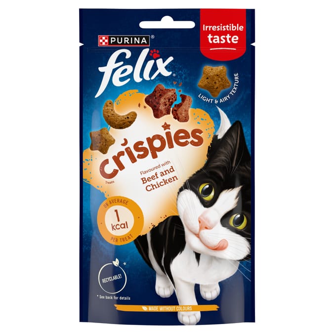 Felix Crispies Chicken and Beef Cat Treats 8 x 45g