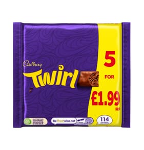 Cadbury Twirl Milk Chocolate 5 Pack Multipack 107.5 g