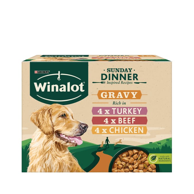 Winalot Sunday Dinner Wet Food Pouches 100g x12 Home Bargains