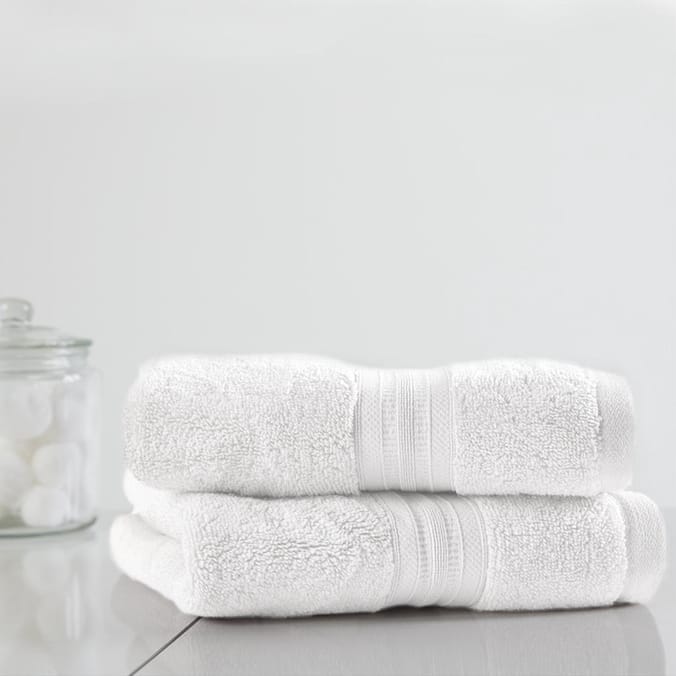 Home Collections White 2 Luxury Hand Towels