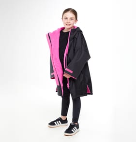 Originals Kids Black Changing Coat With Pink Fleece Liner - 7-9 Years