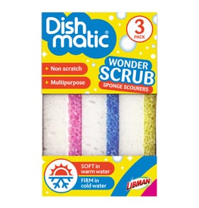 Dishmatic 3 Wonder Scrub Sponge Scourers