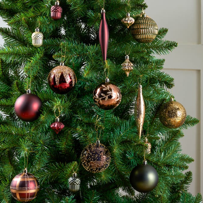 Festive Feeling Alpine Woods Christmas Bauble Mix Set 64 Pack
