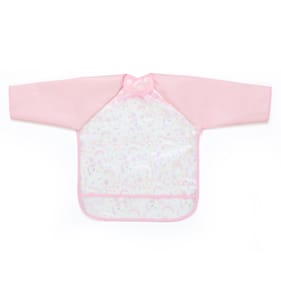 Tiny Steps PEVA Sleeved Bib - Pink