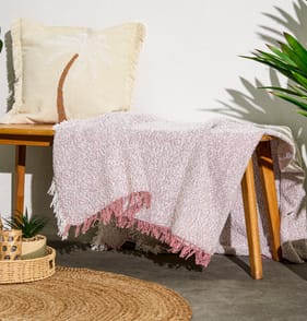 The Lifestyle Edit Desert Dusk Throw - Pink 