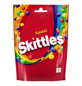 Skittles Chewy Sweets Fruit Flavoured Pouch Bag 136g