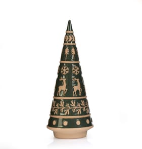 Winter Charm Ceramic Tree Decoration - Green