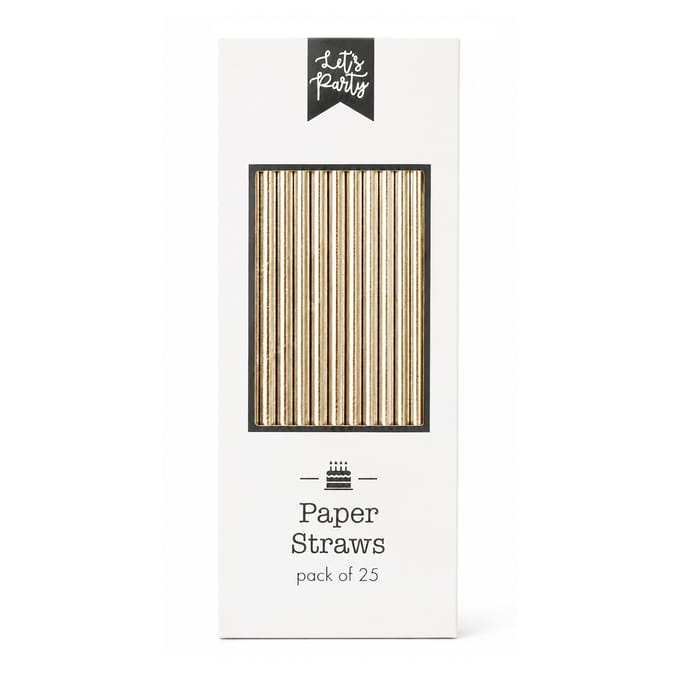 Let's Party Metallic Straws 25 Pack