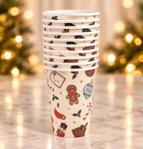 Sleigh Bells Character Paper Cups 10 Pack