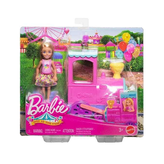 Barbie Day At The Fair Toy Train Set with Chelsea Doll JFL60