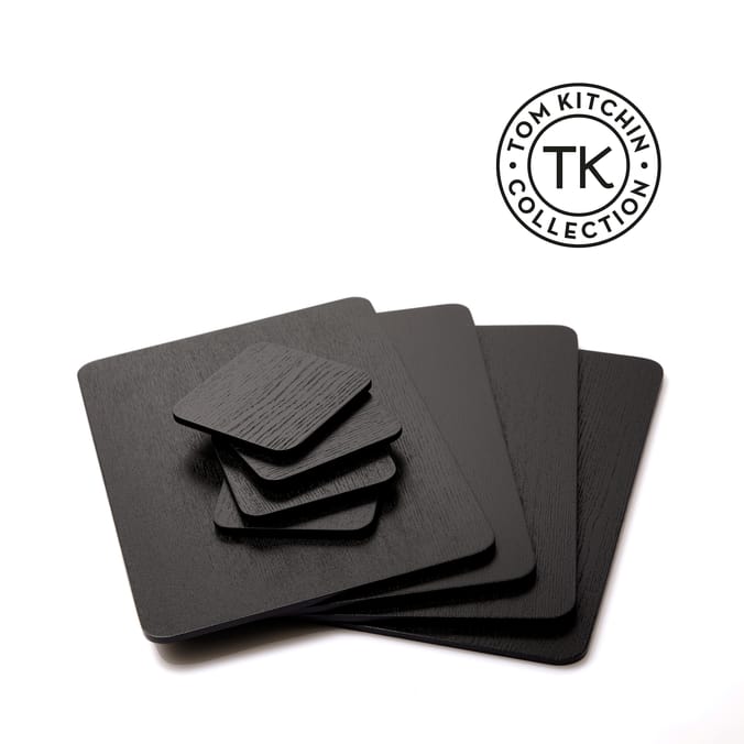 Tom Kitchin Black Placemats & Coasters 4 Pack