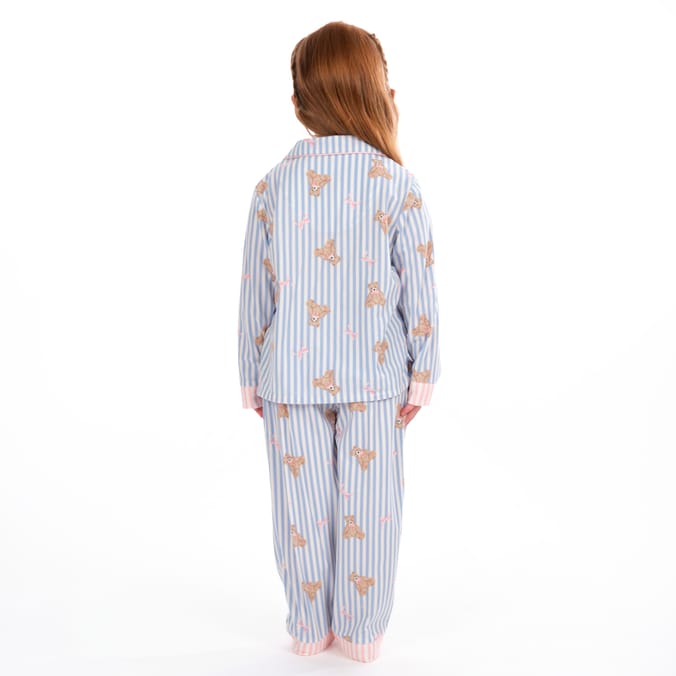 Originals Girls Blue Stripe Bear Pyjamas