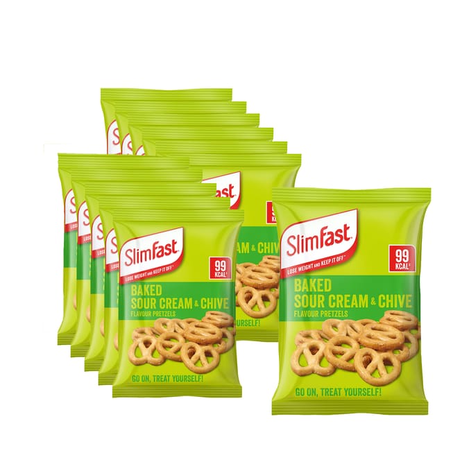 SlimFast Baked Sour Cream & Chive Flavour Pretzels 23g x24