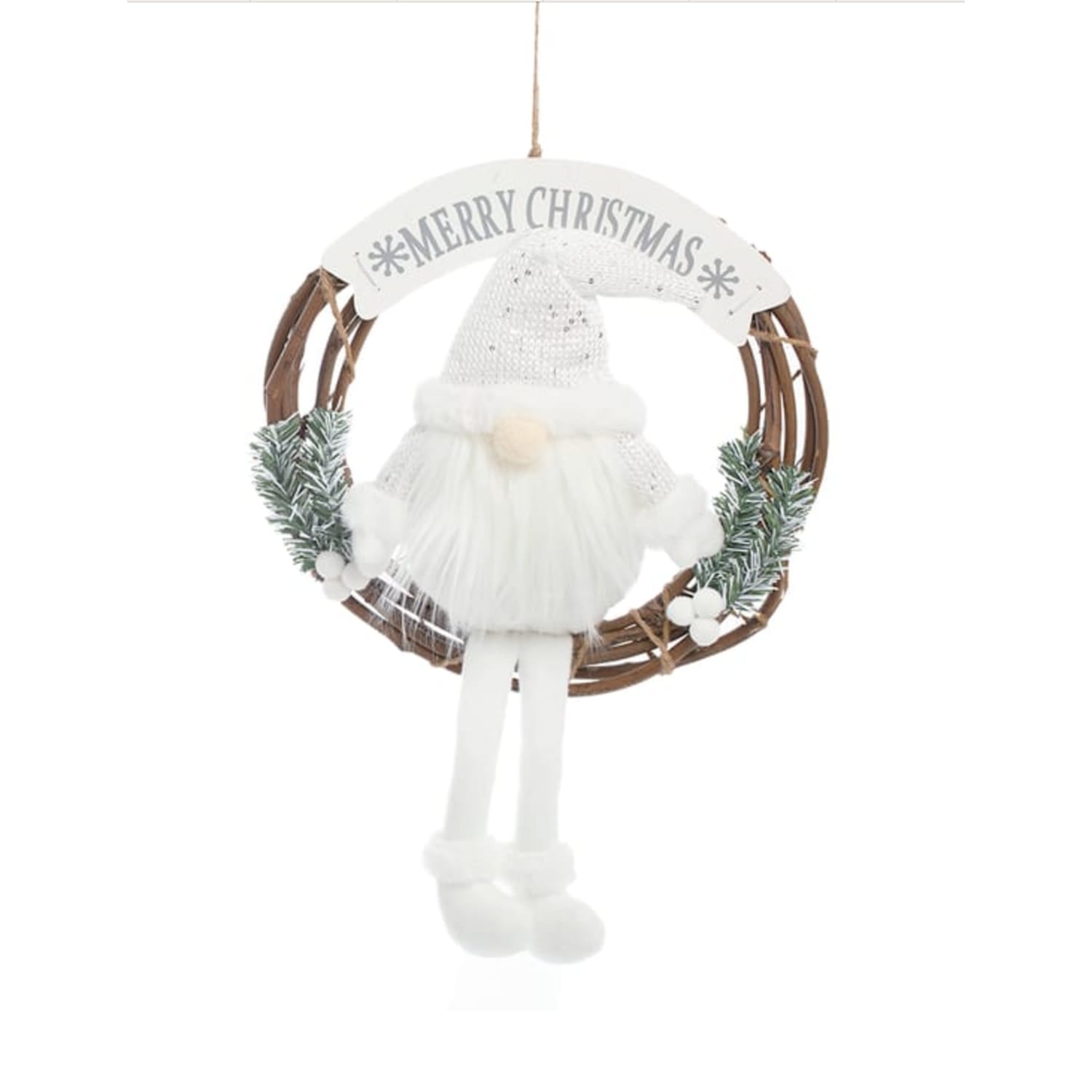 Festive Feeling Gonk Wreath Home Bargains